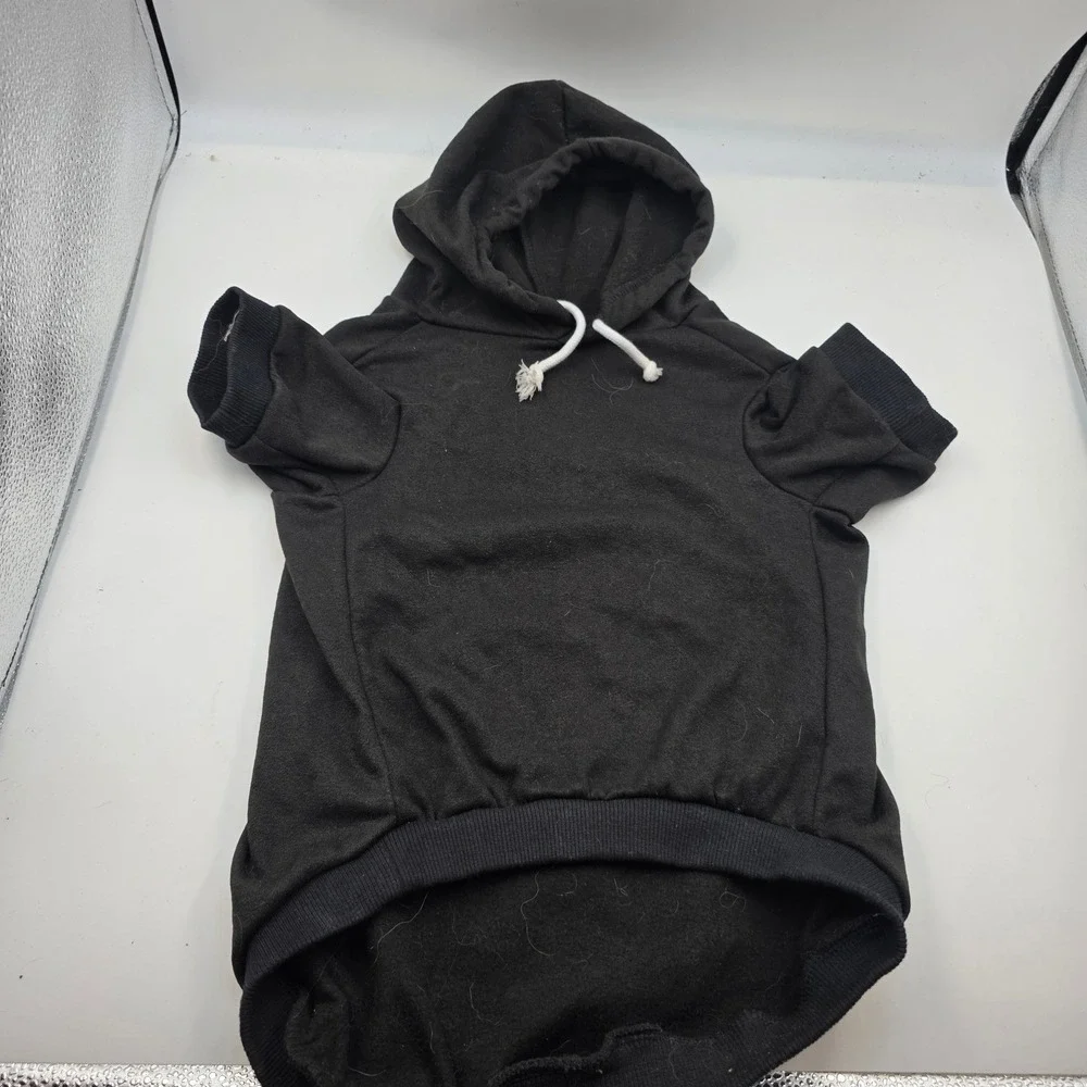 Expawlorer Dog‎ Hoodie Black Bad To The Bone Skull Crossbones Pet Sweatshirt L3